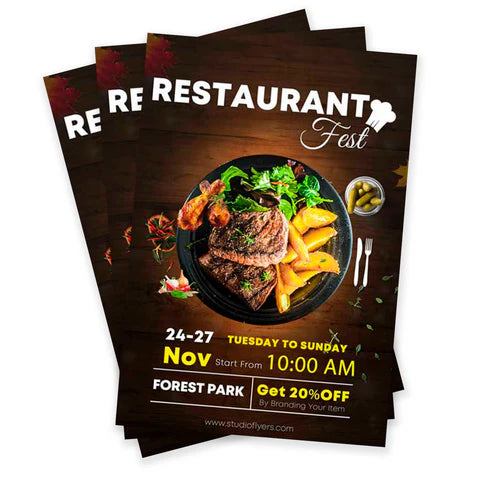 Flyers Offset 10 x 14 y 20 x 14 cm. Papel couché 170 grs.