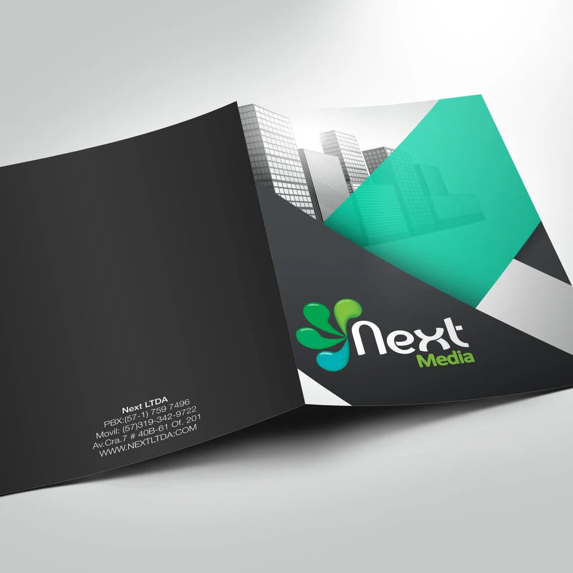 Carpetas carta u oficio Offset. Papel couché 350 grs. Brillante o Mate.